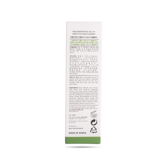 sinai.vn-Sữa Rửa Mặt Trà Xanh Real Kill 9.9 Ra&Gowoori (120 ml)
