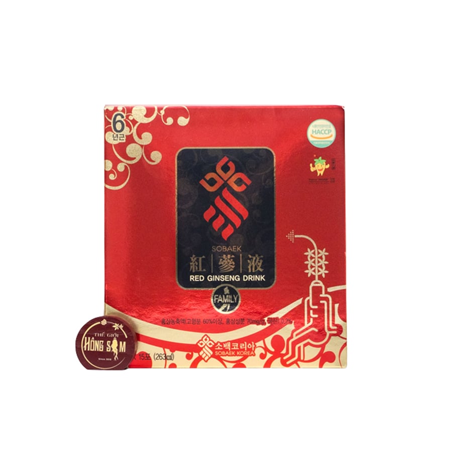 Nước Hồng Sâm 6 Năm Sobaek (70 ml x 30 gói)